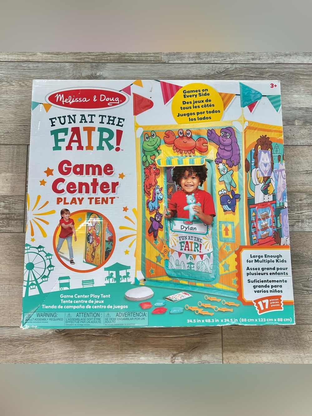 Melissa & Doug Bright Multi Colored Fun at the Fair! Game Center Play Tent